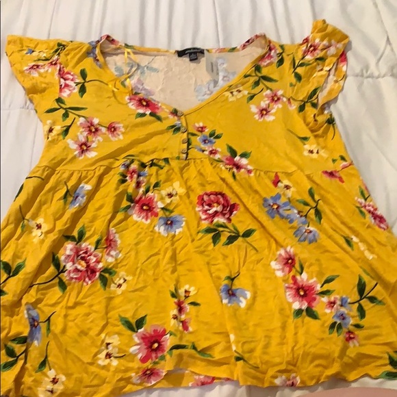 Ambiance Tops - V-neck, flutter sleeve shirt